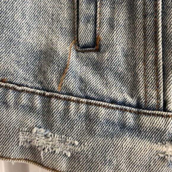 Olviaceous Floral Embroidered Faded Denim Jacket - Picture 4 of 8